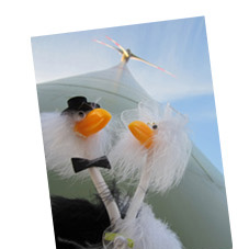 Frida und Alfred am Windrad