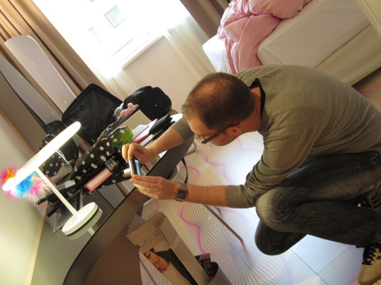 Matthias beim Mingofieren